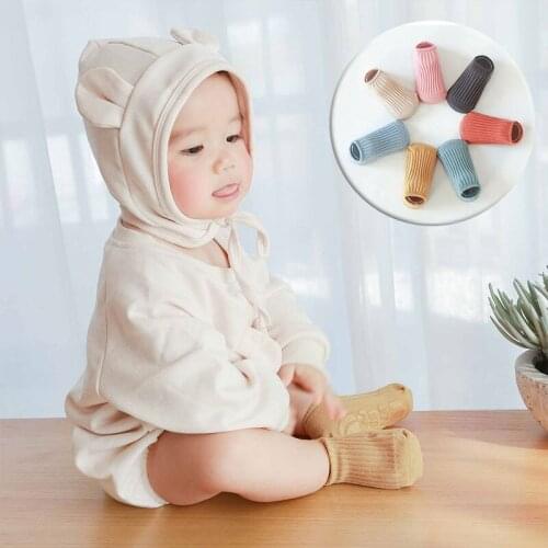 Baby Girls Short Tube Cotton Socks Kids Stripe Solid White Non-slip Clothing for 0-5Y Children Boys Toddlers Newborn Infant