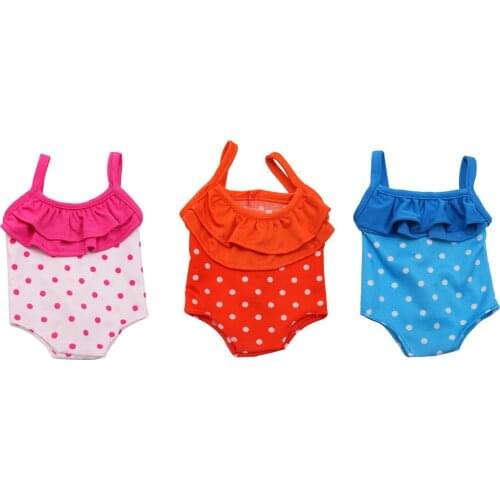 Multicolor -Piece Swimsuit Swimwear for 18inch AG American Doll Accessory