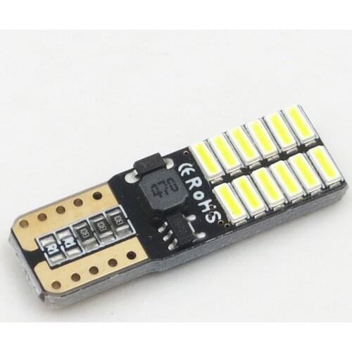 No polarity Canbus T10 bulbs with 4014 SMD 24 led Interior Light 194 168 W5W LAMP white NO OBC ERROR Amber Red Blue