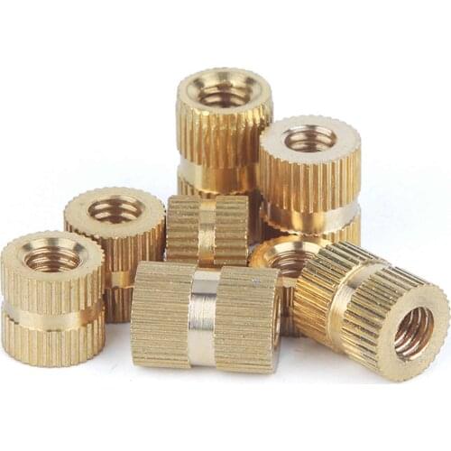 M4*0.7 M5*0.8 M6*1.0 M8*1.25 Metric Threaded Brass Knurl Nuts Fasteners