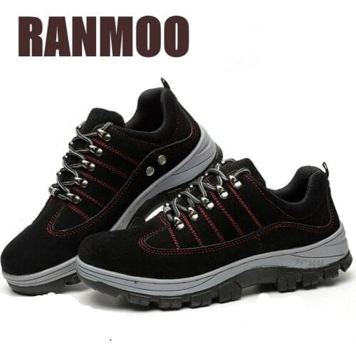 2021 Mens Steel Toe Work Safety Shoes Anti-smashing Steel Toe Cap Lightweight Outdoor Working Construction Shoes Dropshipping