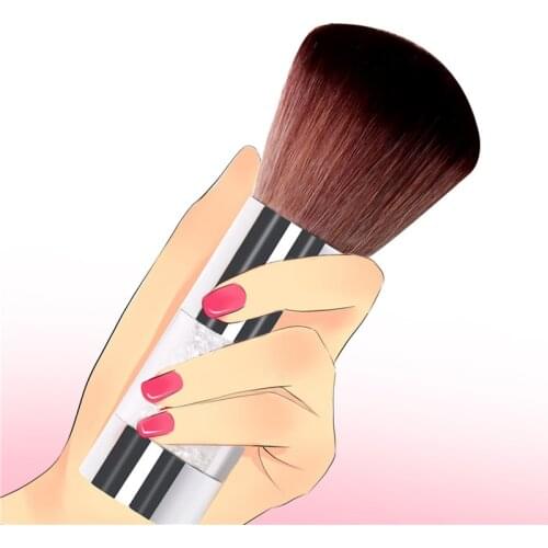 3pcs Soft Nail Art Dust Brush Cleaner Fiber Hair Blush Powder Brush Manicure Pedicure Duster Remover Cleaning Nail Tool Fiber