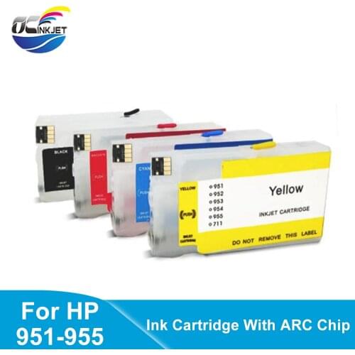 OCINKJET 952 953 954 955 Refill Ink Cartridge With ARC Chip For HP Office Jet 7730 7740 8210 8710 8715 8720 8725 8728 8730 8740