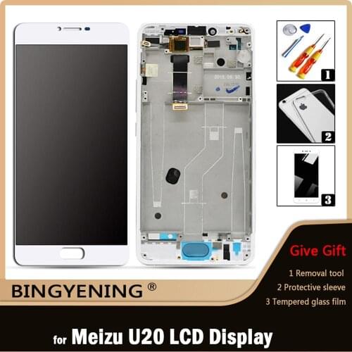 Original For Meizu U20 LCD Display Screen Touch Digitizer Assembly For 5.5 inch Meizu U20 Phone With Frame Replace