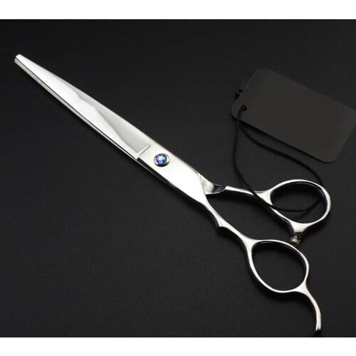 Hair scissors left-hand hairdressing scissors 7 INCH Hair shears Silvery scissors BIG Sales Promotion Simple packing NEW