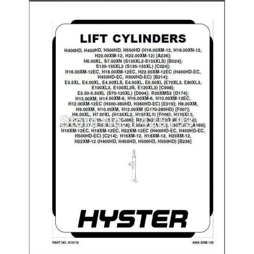 Full New Hyster Repair Manuals 2019 euro for all models