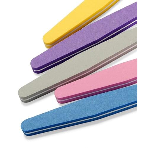 10pcs/lot Professional Nail Files Grit DoubleSide Buffers Drop Type Sanding Nail Art Washable Buffering File High Quality Block