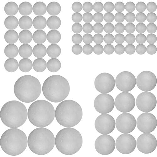Craft Styrofoam Balls (80 Pieces) for DIY Crafting and Decoration for Christmas Holiday Class Crafts Making 4 Sizes, White Color