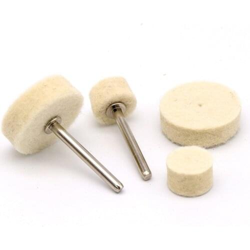10Pcs Dremel Accessories 1/8" Shank Wool Polishing Head Grinding Jewelry Metals Wheels Felt Brushes for Rotary Tool Accessories