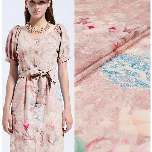 Silk Linen Fabric Mulberry Delicate Elegant Texture Smooth Undershirt Vest Short-sleeved Scarf Fabrics Cloth Sewing Material