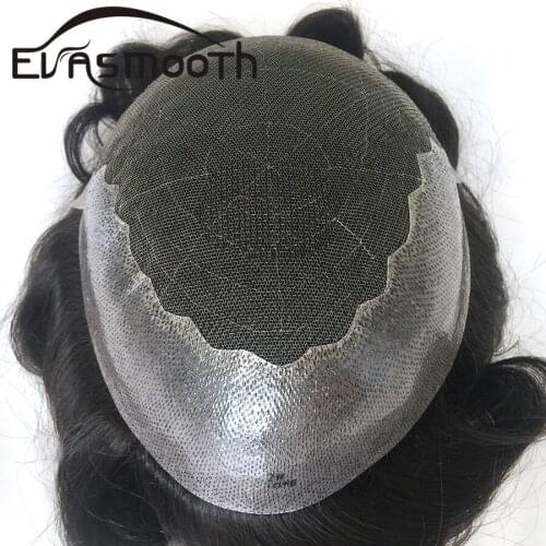 Swiss Lace Natural Human Hair Extensions Indian Hair Prosthesis Men Toupee Front Lace Male Wig Hair System Replacement Unit