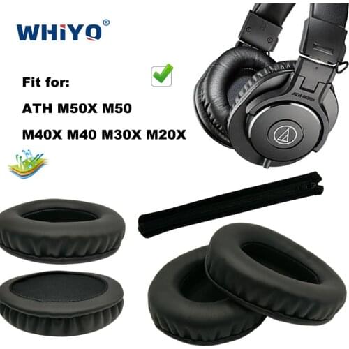 Replacement Ear Pads for ATH M50X, M50, M40X, M40, M30X, M20X Headset Parts Leather Cushion Velvet Earmuff Earphone Sleeve Cover