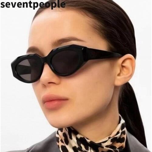 2020 Fashion Oval Cat Eye Sunglasses Women Classic Vintage Small Cateye Sun Glasses Ladies Luxury Brand Square Shades For Men