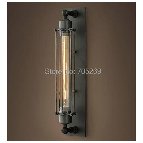 Vintage Antique Iron industrial retro hardware lamp with E27 Edison bulb+lamp holder+wire+ceiling base bar shop wall lighting