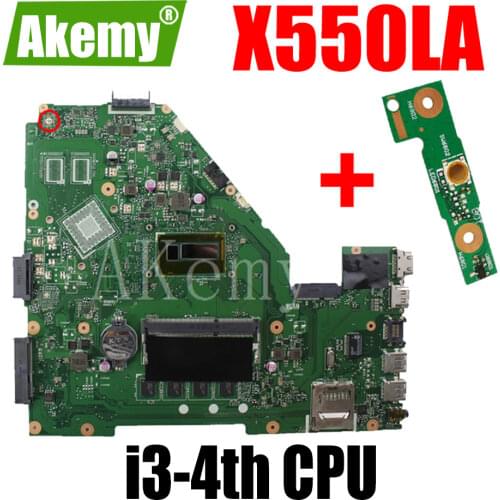 X550LA Motherboard I3-4030U CPU 4GB RAM EDP For Asus A550L X550LD R510L X550LC X550L X550 laptop Motherboard X550LA Mainboard