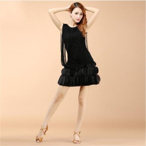 Tassel Latin Dance Dress for Women1920s Sequin Fringe Charleston Flapper Great Gatsby Stage Dance Clothing Dresses Wear Costumes