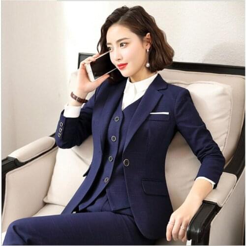 Work Pant Suits Ol 2 Piece Set For Women Business Interview Suit Set Uniform Slim Blazer And Pant Office Lady Suit s-5xl