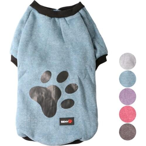 Dog Footprint Print Vest Casual Shirt Warm Puppy Chihuahua Jacket Coat Clothing Comfortable Small Medium Large Pets Outfits