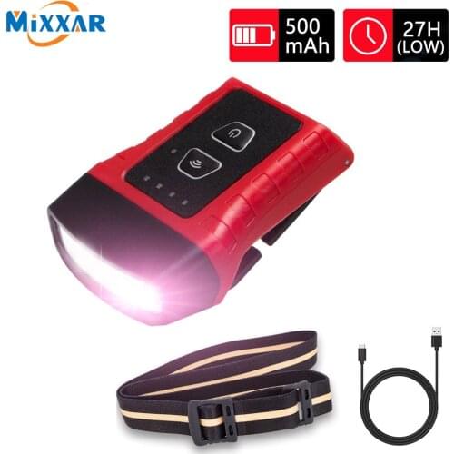 Zk30 COB LED Cap Light Finger Sensor Hat Headlight Headlamp Head Flashlight Head Cap Light Clip On Light Night Fishing Head Lamp