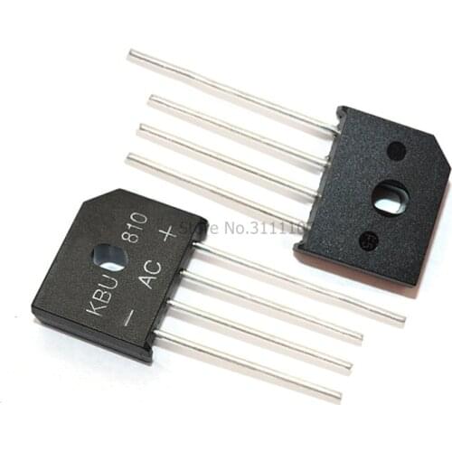 10PCS/LOT KBU810 KBU-810 8A 1000V Diode Bridge Rectifier IC