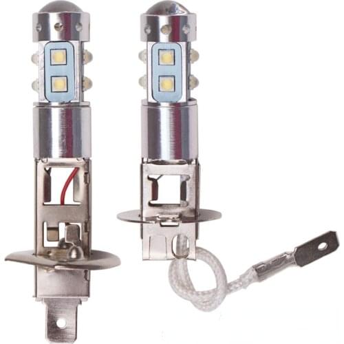 2pcs H3 50W CREE Chip LED Fog Light 6000K White Car Driving Bulb Auto Running Light