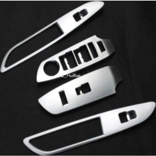 For Chevrolet Trax 2013 2014 2015 ABS Chrome Interior Door Button Switch Panel Cover 4pcs