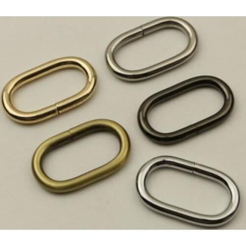 50 pcs/lot) Bags Handbags Hardware Accessories Tote Bag Shoulder Strap Link Belt Buckle Inner Diameter 32mm Round Ring