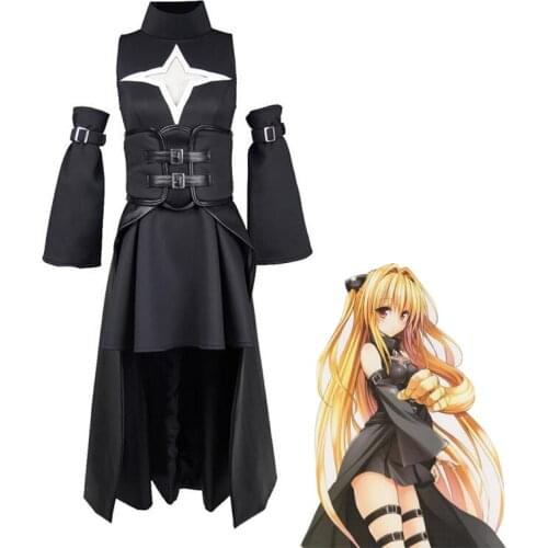 Anime To LOVE Eve Cosplay Costumes Darkness Darkness Black Sexy Uniform Full Sets For Women Men Halloween Carnival Party