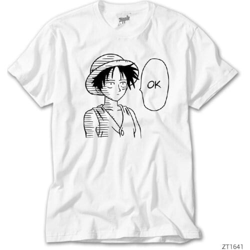 Unisex Woman Man Anime Tshirt White Color 100% Cotton