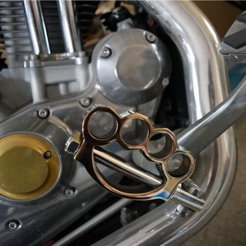 Free Shipping NEW FOR HARLEY FORK BOOT "brass-knucks" FOOTPEGS FOOT RESTS