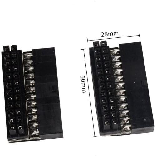 ATX 24Pin Male to 24pin Female 90 Degree Power Adapter Mainboard Motherboard for Desktops PC Supply