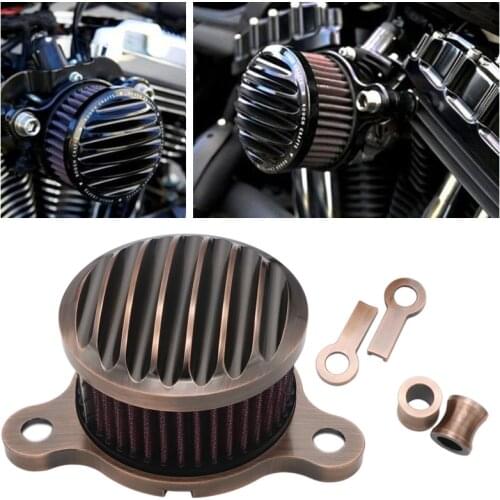 Bronze Air Filter Motorcycle Intake Air Cleaner System For Harley Sportster XL Iron 883 XL1200 48 72 2004-2014 Filtre a air moto