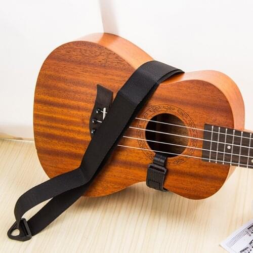 Black Ukulele Guitar Strap with Ukulele and Hawaiian Four String Guitar Shoulder Strap Musical Instruments Guitar Accessories