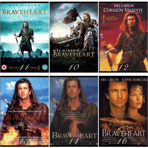 Braveheart Movie Home Decorative Painting White Kraft Paper Poster 42X30cm