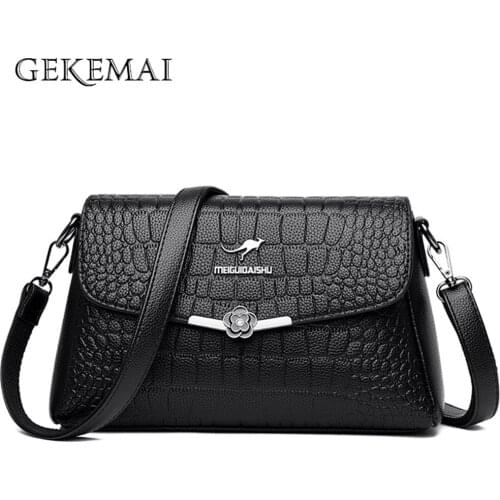 Designer Luxury Sequined Flowers Letter Crossbody Bags for Women Stone Pattern Genuine Leather Shoulder Bag Lady Elegant Handbag