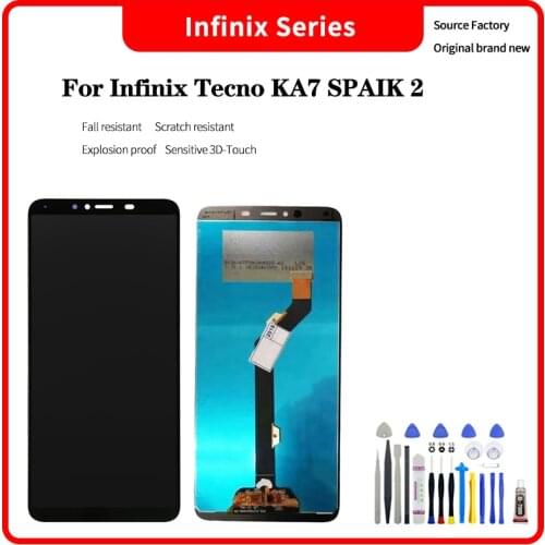 For Infinix Tecno KA7 Spark 2 LCD Display Touch Panel Screen Digitizer Assembly High quality HD brand screen assembly