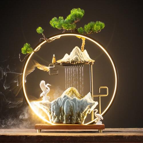 Home Decor Indoor incense holder Chinese Zen incense waterfall Creative Home decoration incense burner Backflow incense burner