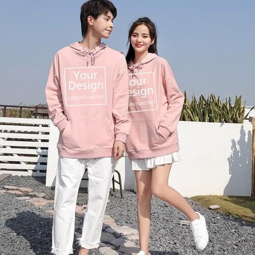 Cotton Custom LOGO Clothing Men Women Hoodies Autumn Sweatshirts Oversize Harajuku Hoody Unisex Customize Logo Printed Pullover