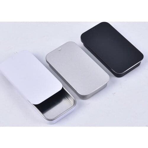Mini Iron Box Slide Cover Storage Box Wedding Jewelry Pill Cases Portable Tin Boxes Container Cosmetic Organizer