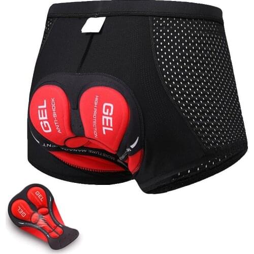 Mens 5D Gel Pad Cycling Shorts Mesh Breathable Cycling Underwear Shockproof Bicycle Underpant MTB Mountain Road Bike Shorts