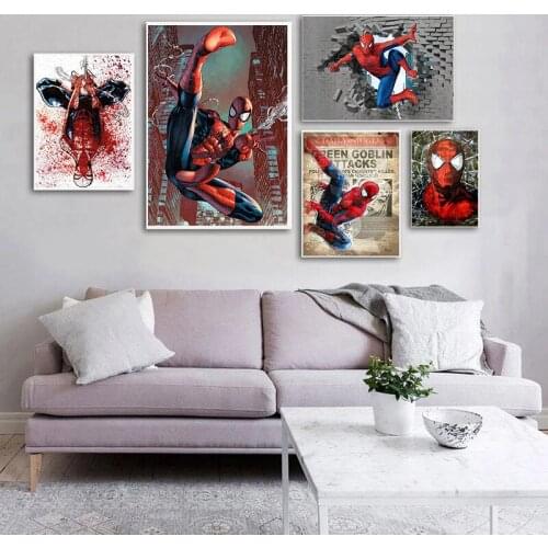 DIY 5D Diamond Painting Marvel Classic Movie Spiderman Avengers Cross Ctitch Kits Diamond Mosaic Embroidery Home Decoration