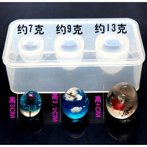 NEW Transparent Silicone Mould Resin Decorative Craft DIY Different sizes egg ball shape Type epoxy resin molds for jewelry