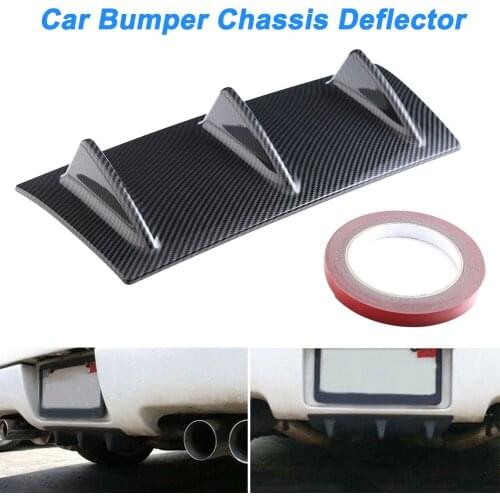 New Universal Rear Bumper Lip Diffuser ABS Shark Fin Chassis Deflector for Car