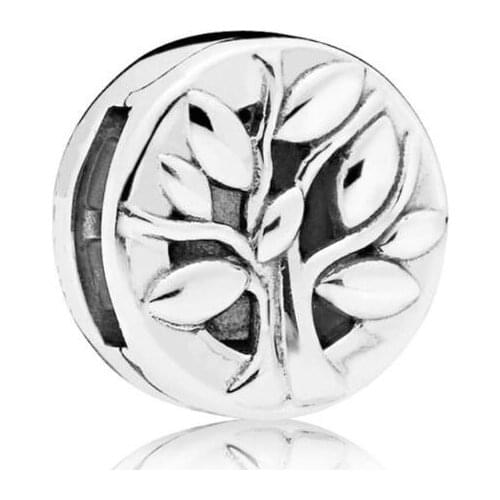 Genuine 925 Sterling Silver Charm Reflexions Thee Of Life Clip Stopper Lock Beads Fit Pan Bracelet & Bangle Diy Jewelry