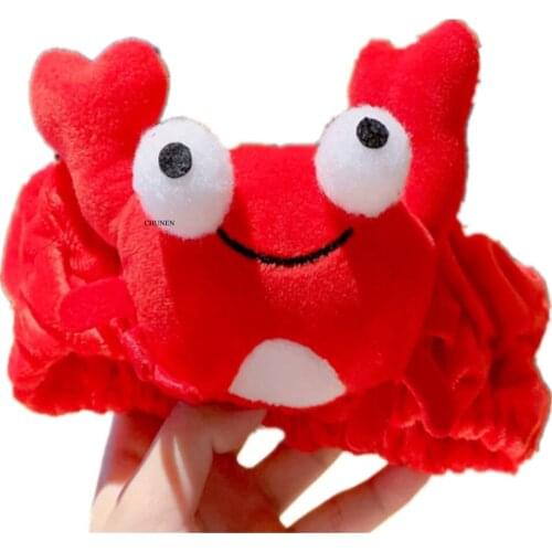 Size Middle 13CM Approx. Girls Head Band Plush Toy , Gift Crab Plush Toy , Stuffed Animal Doll