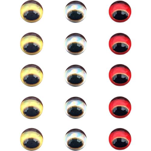 Fishing Lure Eyes 300pcs/set 3D Simulation Eyeball Down Crankbait Minnow Popper VIB Artificial Fish Eyes with Eyebrow