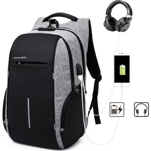 Men TSA Anti Theft Backpack Large capacity 17.3inch USB Backpack for Male Women 15.6" Laptop Backpacks Schoolbag for Teenagers