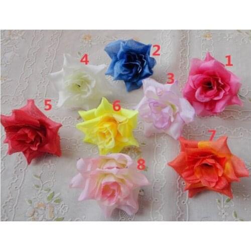 Silk artificial rose flowers head for Wedding valentines day party decoration