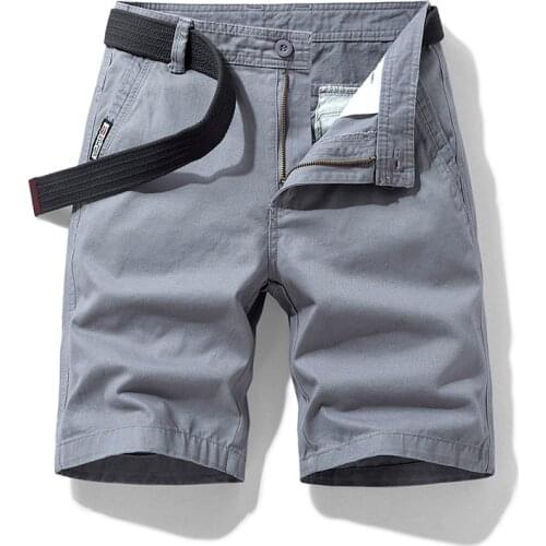 Brand Clothing Jogger Military Cargo Shorts Men 2021 Summer Cotton Men Cargo Shorts Casual Solid Color Khaki Men Short Pants