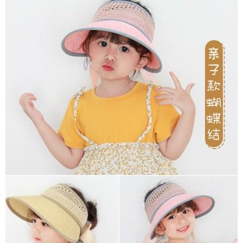 Straw Baby Hat Summer Baby Girl Accessories Photography Outfits Sun Protection Breathable Gorros ParaBabys Baby Headband AC50MZ